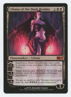 1x Liliana of the Dark Realms #97 Magic 2013 M13 - MTG Magic the Gathering - NM - Image 1