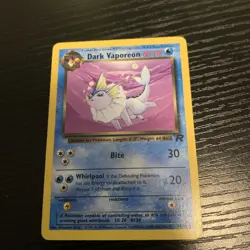 Pokemon Dark Vaporeon TCG 1st Edition Uncommon Card 45/82 LP - Image 1