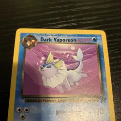 Pokemon Dark Vaporeon TCG 1st Edition Uncommon Card 45/82 LP - Image 2