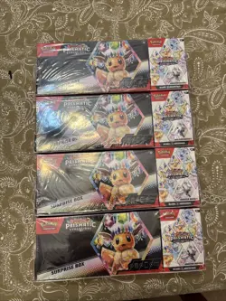 Pokemon Prismatic Evolutions Booster Bundle And Surprise Box 2 Pack. SET OF 4 - Image 1
