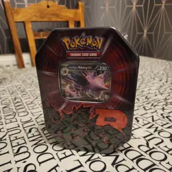 Pokemon TCG Destined Rivals Team Rockets Nidoking Tin – Sealed Rare Promo Tin - Image 1