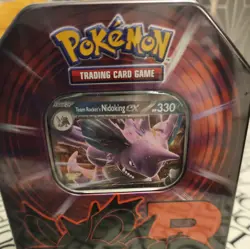 Pokemon TCG Destined Rivals Team Rockets Nidoking Tin – Sealed Rare Promo Tin - Image 5