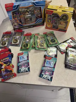 Pokemon Factory Sealed Lot ETB Booster Bundle Blister Packs Mystery Gems CGC - Image 1