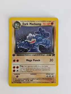 Dark Machamp 1st Edition Holo Rare – Team Rocket – NM– – Vintage Pokemon - Image 1