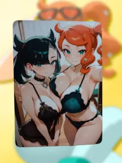 Marnie & Sonia Pokemon Anime Waifu Sexy Goddess Doujin Lewd Hentai Card - Image 1