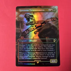 Ravenous Tyrannosaurus Borderless Card Foil English Edition, Near Mint - Image 1
