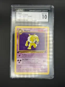 CGC 10 Hypno 23/62 Rare 1st Edition Fossil Pokemon Card - Image 1
