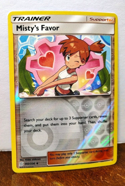 POKEMON MISTY'S FAVOR 202/236 REVERSE HOLO TRAINER UNIFIED MINDS LP - Image 1