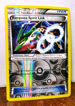 POKEMON RAYQUAZA SPIRIT LINK 87/108 REVERSE HOLO TRAINER ROARING SKIES LP - Image 1