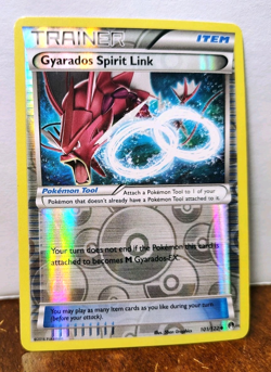 POKEMON GYARADOS SPIRIT LINK 101/122 REVERSE HOLO TRAINER BREAKPOINT LP - Image 1