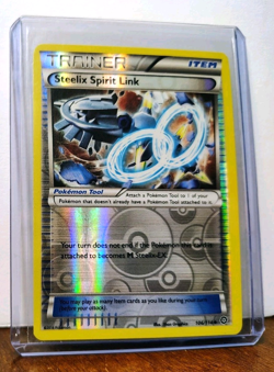 POKEMON STEELIX SPIRIT LINK 106/114 REVERSE HOLO TRAINER STEAM SIEGE LP - Image 5