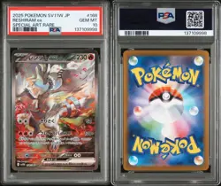 PSA 10 Reshiram ex SAR 168/086 White Flare sv11w Japanese Pokemon 2025 - Image 3