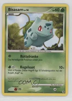 Bulbasaur German Pokemon Diamond & Pearl Secret Wonders #77 2007 - Image 1