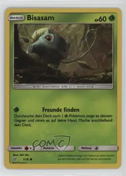 Bulbasaur German Pokemon Sun & Moon Detective Pikachu #1 - Image 1