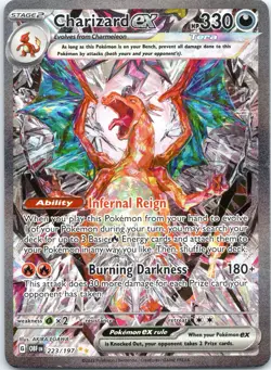 Pokemon Charizard ex Obsidian Flames 223/197 Special Illustration Rare TCG - Image 1