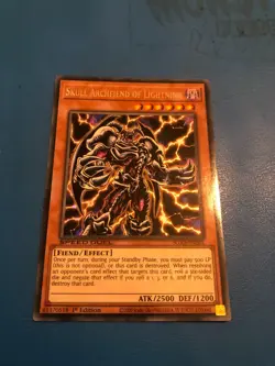 YUGIOH Secret Rare Skull Archfiend Of Lightning SGX3-ENE01 1st Editrion - Image 1