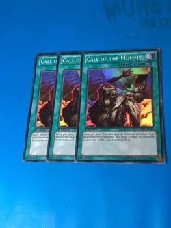 YUGIOH 3x Super Rare Call Of The Mummy LCJW-EN212 1st Edition - Image 1