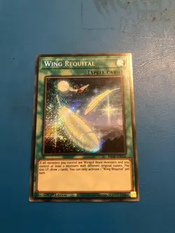 YUGIOH Secret Rare Wing Requital BROL-EN016 1st Edition - Image 1