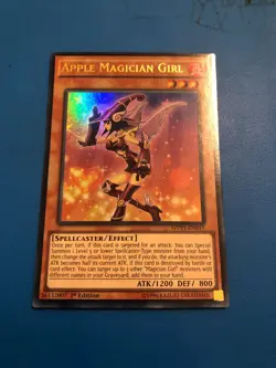 YUGIOH Ultra Rare Apple Magician Girl MVP1-EN015 1st Edition - Image 1