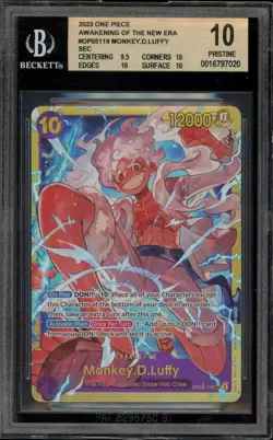 One Piece CCG Monkey.D.Luffy Awakening of the New Era OP05-119 BGS 10 - Image 1