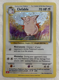 Clefable 014/034 Holo CLC Trading Card Game Classic Pokemon Card NM - Image 1