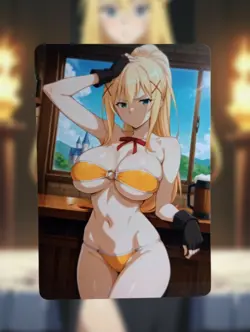 Darkness Konosuba Anime Waifu Sexy Goddess Doujin Lewd Hentai Card - Image 1