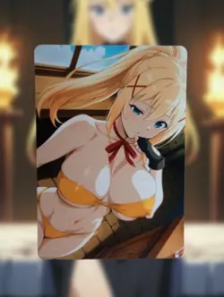 Darkness Konosuba Anime Waifu Sexy Goddess Doujin Lewd Hentai Card - Image 1