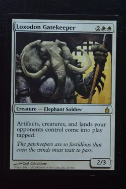 Magic The Gathering MTG LOXODON GATEKEEPER Ravnica: City of Guilds LP Played - Image 1