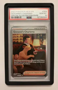 Pokemon 2023 Giovanni's Charisma 204/165 Scarlet & Violet 151 PSA 10 Holo Rare - Image 1