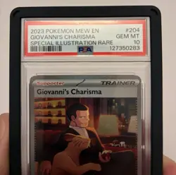 Pokemon 2023 Giovanni's Charisma 204/165 Scarlet & Violet 151 PSA 10 Holo Rare - Image 3