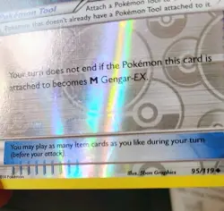 POKEMON GENGAR SPIRIT LINK 95/119 REVERSE HOLO TRAINER XY PHANTOM FORCES MP-LP - Image 5