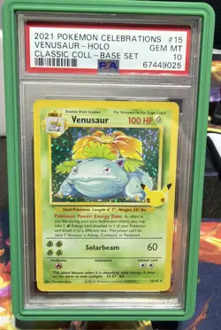 2021 POKEMON CELEBRATIONS CLASSIC COLLECTION #15 VENUSAUR-HOLO PSA 10 - Image 1