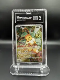 TAG 9 Eevee Black Star Promo #173 Pokemon Prismatic Evolutions ENGLISH MINT - Image 1