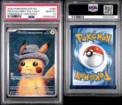 2023 Pokemon Pikachu with Grey Felt Hat SVP Black Star Promo #085 PSA 10 - Image 3
