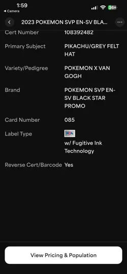 2023 Pokemon Pikachu with Grey Felt Hat SVP Black Star Promo #085 PSA 10 - Image 5