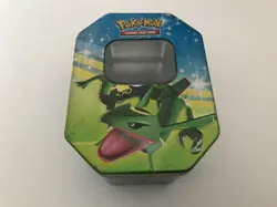 *EMPTY* 2009 POKEMON Diamond And Pearl Rayquaza Collectors Tin Only - Image 1