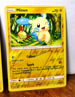 POKEMON PLUSLE 33/73 & MINUN 34/73 REVERSE HOLOS SHINING LEGENDS LP-NM - Image 3