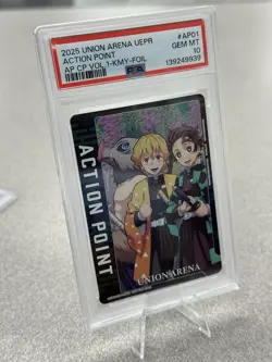 PSA 10 2025 Union Arena Demon Slayer Action Point UEPR/KMY-AP01 - Image 2