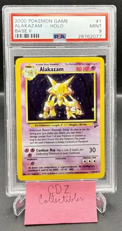 Alakazam 1/130 Base Set 2 Holo PSA 9 Mint Pokemon Card TCG - Image 1