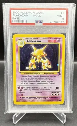 Alakazam 1/130 Base Set 2 Holo PSA 9 Mint Pokemon Card TCG - Image 3