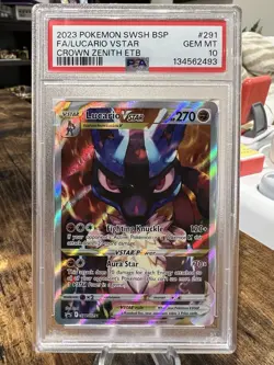 Lucario VSTAR SWSH291 Sword & Shield Promo Holo Card PSA 10 Gem Mint - Image 1
