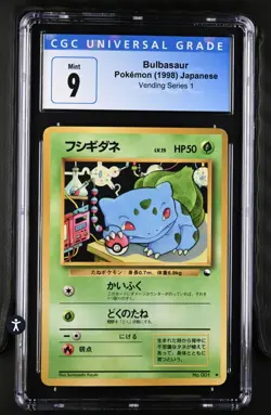 CGC Mint 9 Pokemon Card - 1998 Bulbasaur 1 - Japanese Vending Series 1 - Image 1