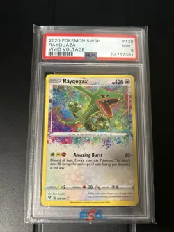 RAYQUAZA 2020 POKEMON VIVID VOLTAGE AMAZING RARE 138/185 PSA 9 Q0004 - Image 1