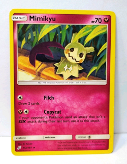 POKEMON MIMIKYU 112/181 RARE SUN & MOON TEAM UP MP - Image 1