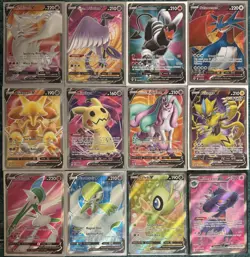 POKEMON SWORD & SHIELD HOUDOOM ARTICUNO CELEBI MIMIKYU V FULL ART CARD LOT WOW!! - Image 1