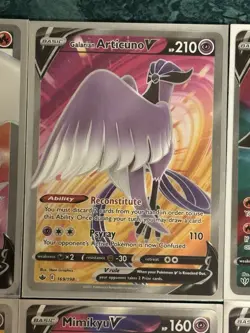 POKEMON SWORD & SHIELD HOUDOOM ARTICUNO CELEBI MIMIKYU V FULL ART CARD LOT WOW!! - Image 3
