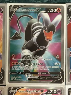POKEMON SWORD & SHIELD HOUDOOM ARTICUNO CELEBI MIMIKYU V FULL ART CARD LOT WOW!! - Image 4