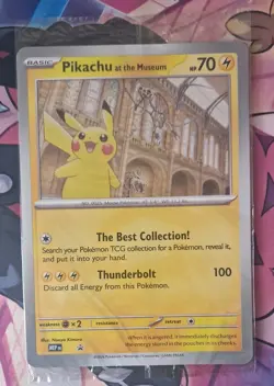 Pokemon TCG Pikachu At The Museum Promo Card UK Exclusive Mint - Image 1