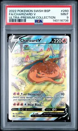 Pokemon Charizard v SWSH260 BSP Ultra-Premium Card 2022 - PSA9 - Image 2