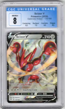 Pokemon Scizor V Darkness Ablaze 118/189 Graded CGC 8 Near Mint Mint TCG - Image 1